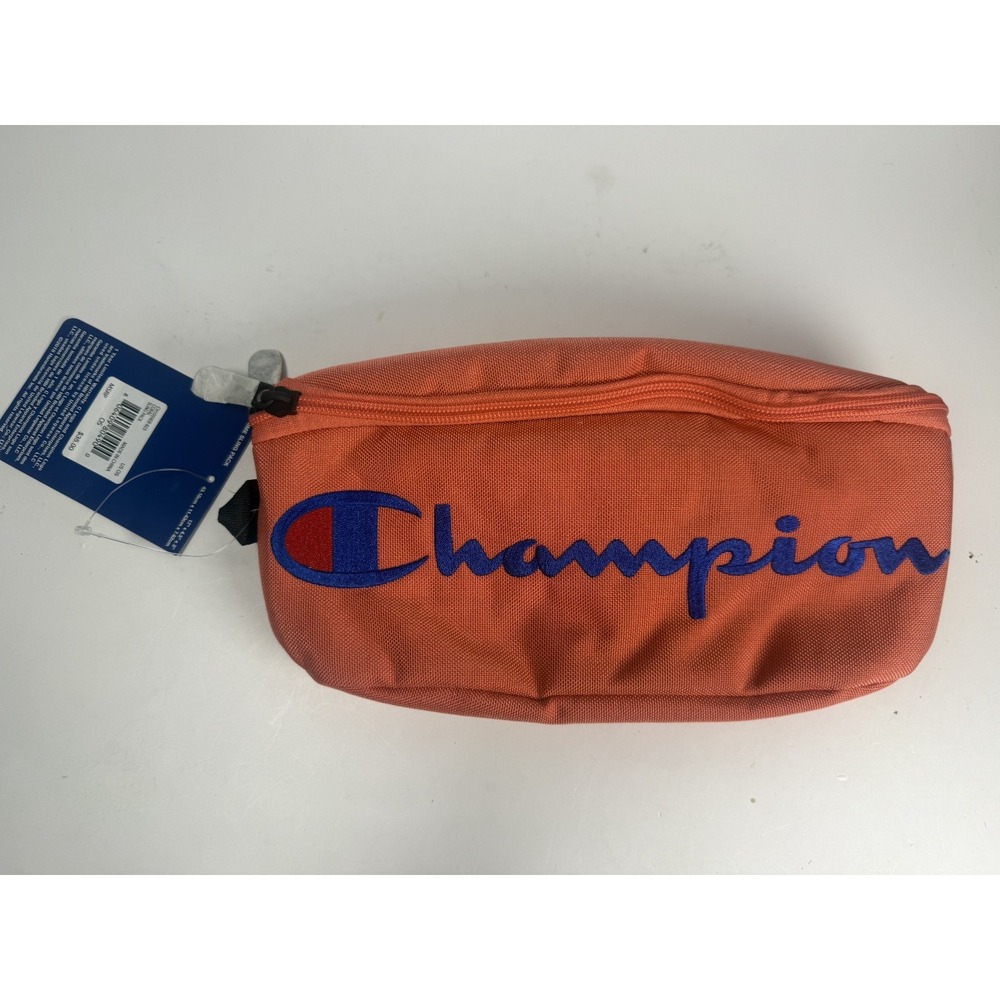 CHAMPION Prime Peach Coral Logo Waist Fanny Pack Sling Bag New Zipper NWT